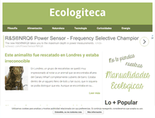 Tablet Screenshot of ecologiteca.com